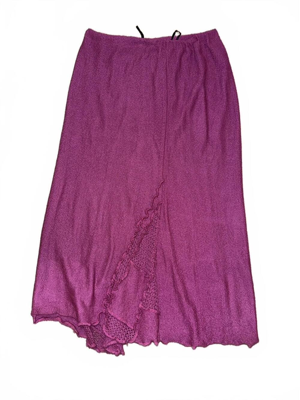 Vintage Women's Boutique Jaskar Purple Knit Maxi Skirt Size XL